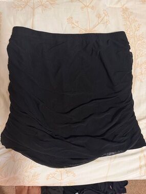 Black Ruched Skirt